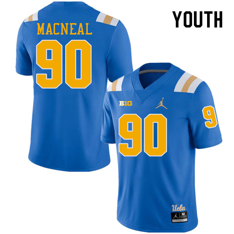 Youth #90 Marcus MacNeal Big 10 Conference College Football Jerseys Stitched-Royal